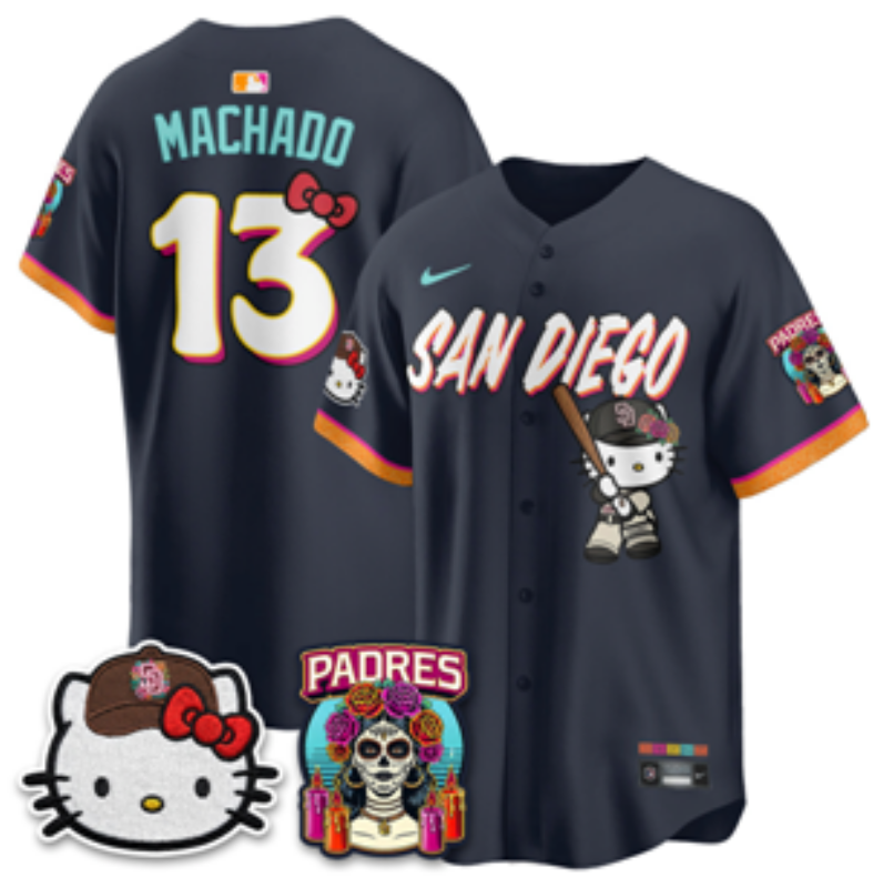 Men San Diego Padres #13 Machado blue MLB Jersey 0831004